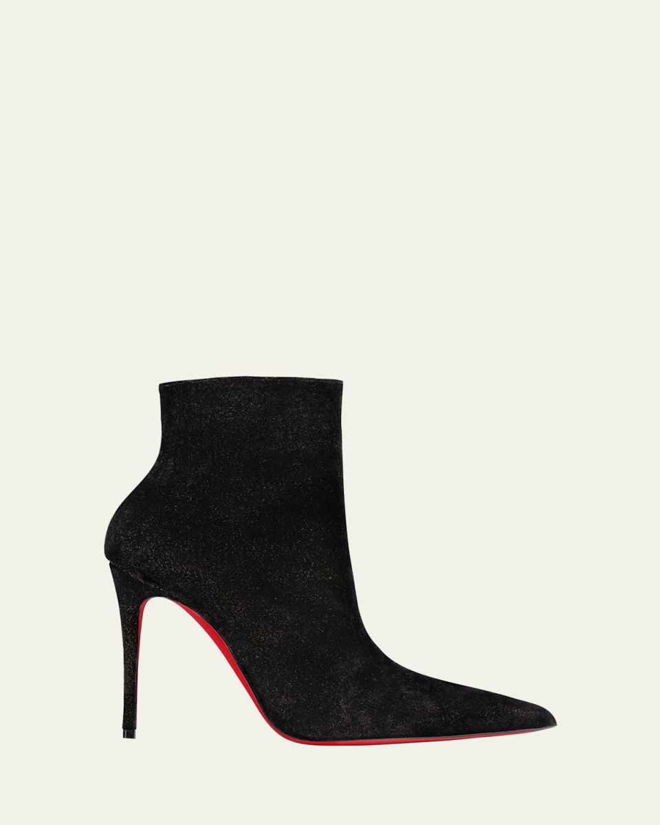Kate Silk Red Sole Stiletto Booties